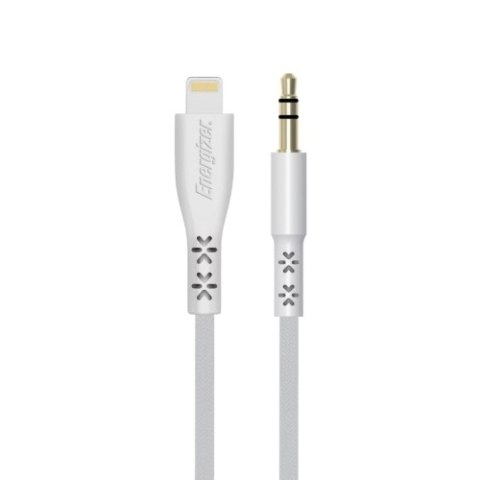 Energizer HardCase - Kabel audio jack 3,5 mm - Lightning certyfikat MFi 1.5m ROW (Biały) dożywotnia gwarancja Energizer HardCase - Kabel audio jack 3,5 mm - Lightning certyfikat MFi 1.5m ROW (Biały) dożywotnia gwarancja