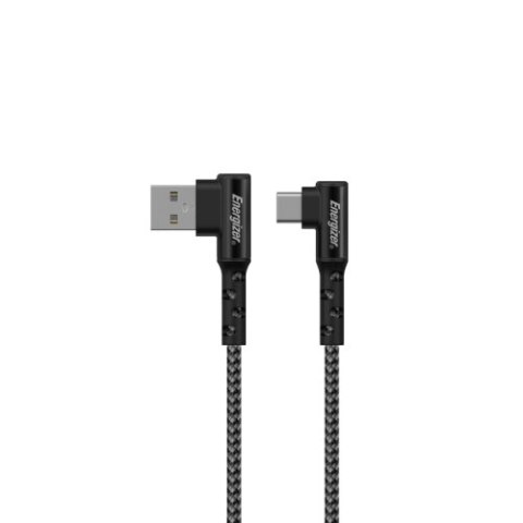 Energizer Ultimate - Kabel gamingowy USB-A do USB-C 90° 2m (Czarny) Energizer Ultimate - Kabel gamingowy USB-A do USB-C 90° 2m (Czarny)