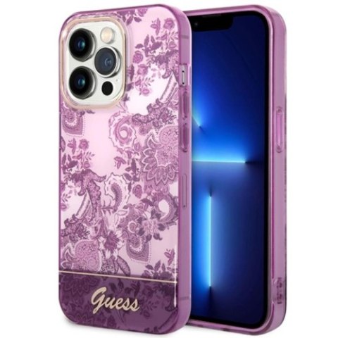 Guess Porcelain Collection - Etui iPhone 14 Pro Max (fuksja) Guess Porcelain Collection - Etui iPhone 14 Pro Max (fuksja)