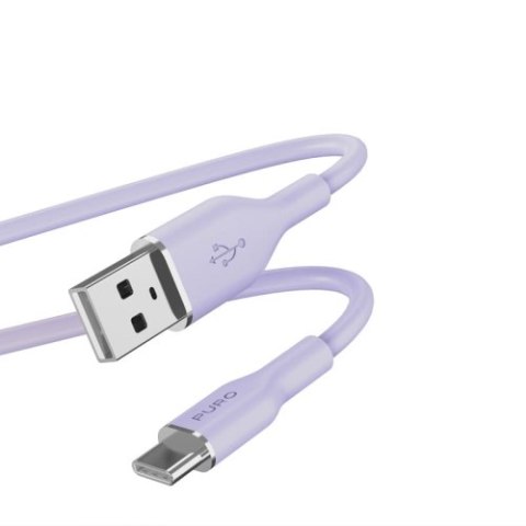 PURO ICON Soft Cable - Kabel USB-A do USB-C 1.5 m (Tech Lavender) PURO ICON Soft Cable - Kabel USB-A do USB-C 1.5 m (Tech Lavender)