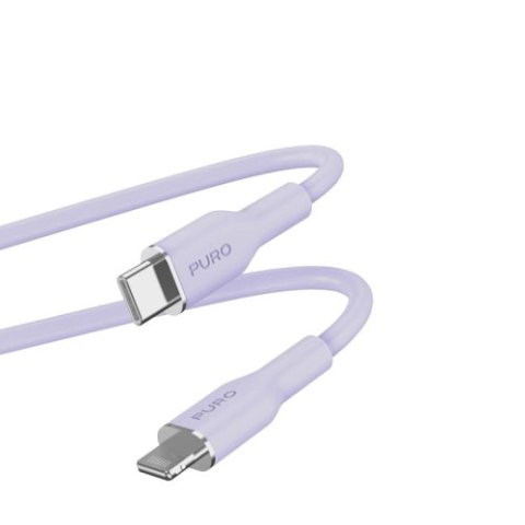 PURO ICON Soft Cable - Kabel USB-C do Lightning certyfikat MFi 1.5 m (Tech Lavender) PURO ICON Soft Cable - Kabel USB-C do Lightning certyfikat MFi 1.5 m (Tech Lavender)