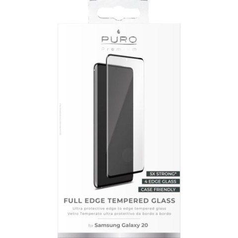 PURO Premium Full Edge Tempered Glass Case Friendly - Szkło ochronne hartowane na ekran Samsung Galaxy S20 (czarna ramka) PURO Premium Full Edge Tempered Glass Case Friendly - Szkło ochronne hartowane na ekran Samsung Galaxy S20 (czarna ramka)