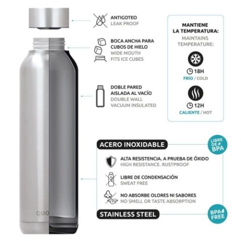 Quokka Solid - Butelka termiczna ze stali nierdzewnej 630 ml (Snake Print) Quokka Solid - Butelka termiczna ze stali nierdzewnej 630 ml (Snake Print)