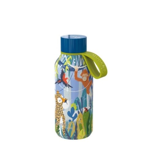 Quokka Solid Kids with strap - Butelka termiczna ze stali nierdzewnej 330 ml z paskiem (Jungle) Quokka Solid Kids with strap - Butelka termiczna ze stali nierdzewnej 330 ml z paskiem (Jungle)