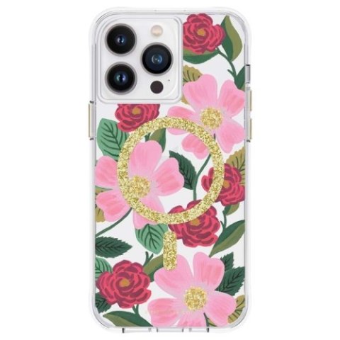 Rifle Paper Clear MagSafe - Etui iPhone 14 Pro Max zdobione złotem (Rose Garden) Rifle Paper Clear MagSafe - Etui iPhone 14 Pro Max zdobione złotem (Rose Garden)