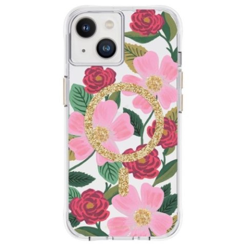 Rifle Paper Clear MagSafe - Etui iPhone 14 / iPhone 13 zdobione złotem (Rose Garden) Rifle Paper Clear MagSafe - Etui iPhone 14 / iPhone 13 zdobione złotem (Rose Garden)