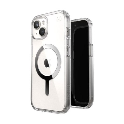 Speck Presidio Perfect-Clear MagSafe - Etui iPhone 15 / iPhone 14 / iPhone 13 (Clear / Chrome Finish / Serene Silver) Speck Presidio Perfect-Clear MagSafe - Etui iPhone 15 / iPhone 14 / iPhone 13 (Clear / Chrome Finish / Serene Silver)