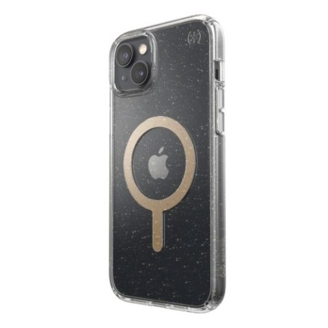 Speck Presidio Perfect-Clear with Glitter + MagSafe - Etui iPhone 15 Plus / 14 Plus z powłoką MICROBAN (Clear / Gold Glitter) Speck Presidio Perfect-Clear with Glitter + MagSafe - Etui iPhone 15 Plus / 14 Plus z powłoką MICROBAN (Clear / Gold Glitter)
