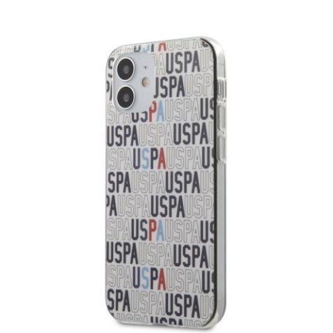 US Polo Assn Logo Mania - Etui iPhone 12 Mini (biały) US Polo Assn Logo Mania - Etui iPhone 12 Mini (biały)