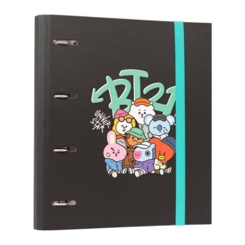 BT21 - Segregator A4 z kolekcji Street Mood (4 ringi, gumka) BT21 - Segregator A4 z kolekcji Street Mood (4 ringi, gumka)