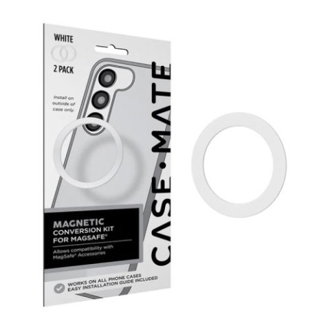 Case-Mate Magnetic Conversion Kit for MagSafe - Uniwersalny pierścień magnetyczny na etui / smartfona 2 szt. (White) Case-Mate Magnetic Conversion Kit for MagSafe - Uniwersalny pierścień magnetyczny na etui / smartfona 2 szt. (White)