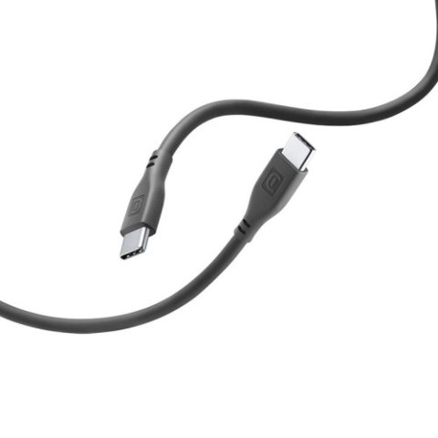 Cellularline Soft Cable - Kabel USB-C do USB-C 1.2 m (czarny) Cellularline Soft Cable - Kabel USB-C do USB-C 1.2 m (czarny)