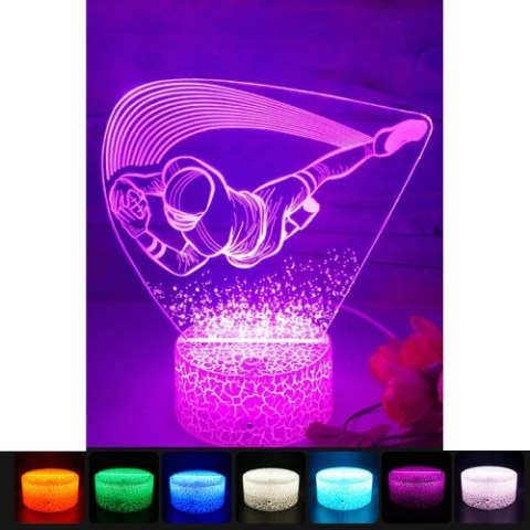Lampka nocna 3D LED Bramkarz hologram Lampka nocna 3D LED Bramkarz hologram