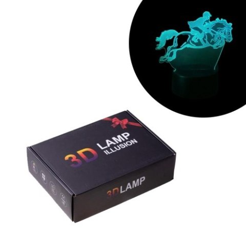 Lampka nocna 3D LED "Jeździec" Hologram + pilot Lampka nocna 3D LED "Jeździec" Hologram + pilot
