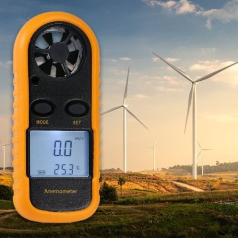 Miernik prędkości i temperatury wiatru / Anemometr Miernik prędkości i temperatury wiatru / Anemometr