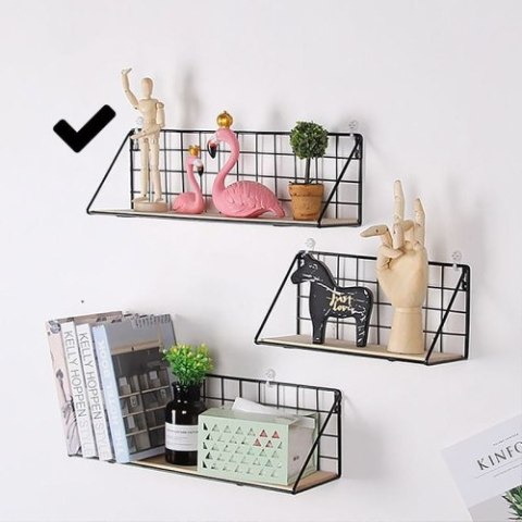 Półka ścienna styl LOFT, skandynawska 45 x 12 cm- czarna Półka ścienna styl LOFT, skandynawska 45 x 12 cm- czarna