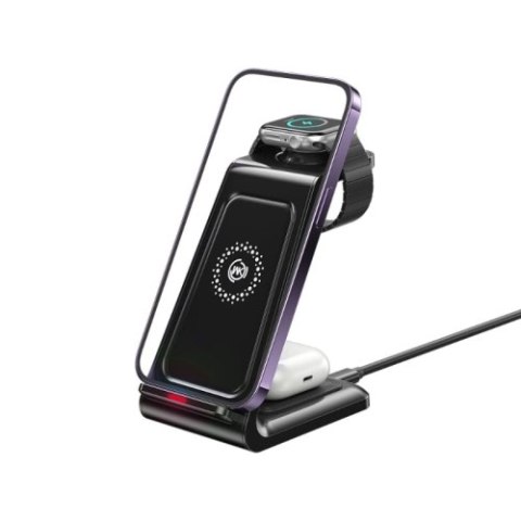 WEKOME WP-U168 Pop Digital Series - Ładowarka bezprzewodowa 3w1 do iPhone, AirPods i Apple Watch (Czarny) WEKOME WP-U168 Pop Digital Series - Ładowarka bezprzewodowa 3w1 do iPhone, AirPods i Apple Watch (Czarny)