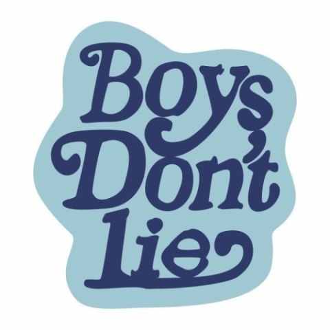 Dekoracyjny miękki dywan "Boy's don't lie" 80 x 80 cm - niebieski Dekoracyjny miękki dywan "Boy's don't lie" 80 x 80 cm - niebieski