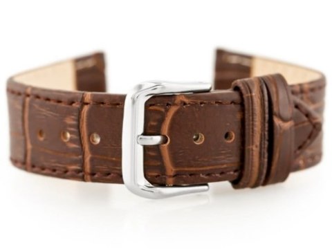 Pasek skórzany do zegarka W41 - ciemny brąz - 22mm Pasek skórzany do zegarka W41 - ciemny brąz - 22mm