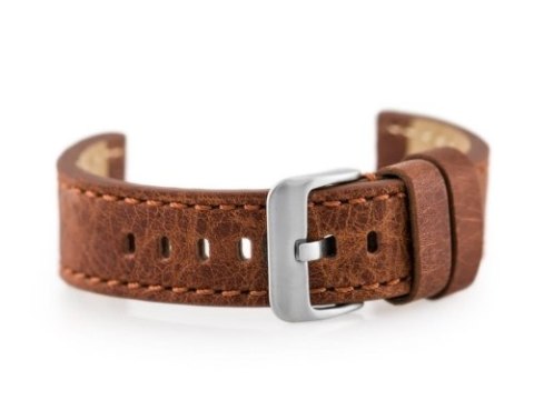 Pasek skórzany do zegarka W48 - PREMIUM - ciemnobrązowy I - 20mm Pasek skórzany do zegarka W48 - PREMIUM - ciemnobrązowy I - 20mm