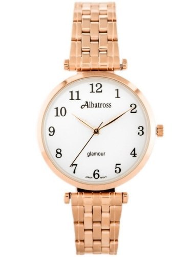 ZEGAREK DAMSKI ALBATROSS Glamour ABBB97 (za537c) rose gold/white ZEGAREK DAMSKI ALBATROSS Glamour ABBB97 (za537c) rose gold/white