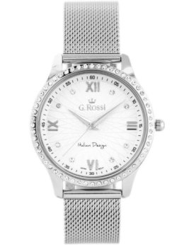ZEGAREK G. ROSSI - 6748B-3C1 (zg788a) silver + BOX