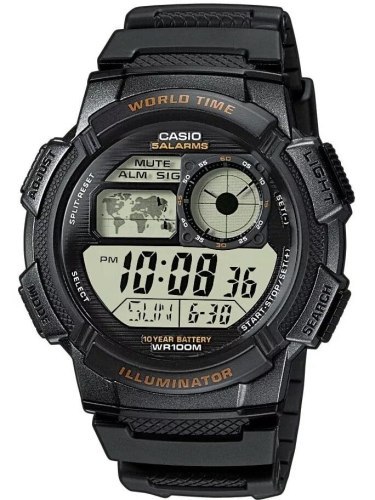 ZEGAREK MĘSKI CASIO AE-1000W-1AV - WORLD TIME + BOX ZEGAREK MĘSKI CASIO AE-1000W-1AV - WORLD TIME + BOX