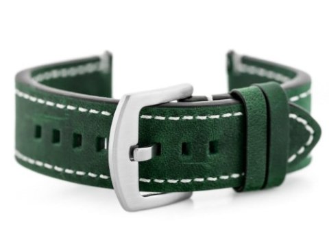 Pasek skórzany do zegarka W72 - zielony - 20mm Pasek skórzany do zegarka W72 - zielony - 20mm