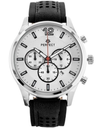ZEGAREK MĘSKI PERFECT CH01L - CHRONOGRAF (zp354a) + BOX ZEGAREK MĘSKI PERFECT CH01L - CHRONOGRAF (zp354a) + BOX
