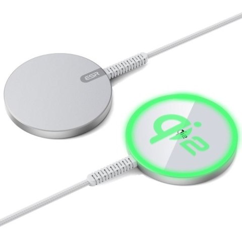 ESR HALOLOCK QI2 MINI MAGNETIC MAGSAFE WIRELESS CHARGER 15W SILVER ESR HALOLOCK QI2 MINI MAGNETIC MAGSAFE WIRELESS CHARGER 15W SILVER
