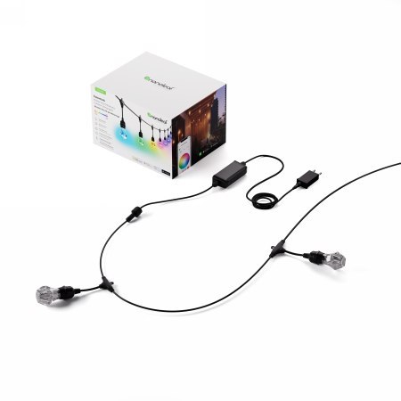 Nanoleaf Essentials Smart Multicolour Outdoor String Light Starter Kit - wielokolorowe lampki zewnętrzne 15 m, 55 Lm/żarówka, 27 Nanoleaf Essentials Smart Multicolour Outdoor String Light Starter Kit - wielokolorowe lampki zewnętrzne 15 m, 55 Lm/żarówka, 27