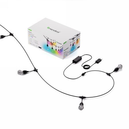 Nanoleaf Essentials Smart Multicolour Outdoor String Light Starter Kit - wielokolorowe lampki zewnętrzne 30 m, 55 Lm/żarówka, 27 Nanoleaf Essentials Smart Multicolour Outdoor String Light Starter Kit - wielokolorowe lampki zewnętrzne 30 m, 55 Lm/żarówka, 27