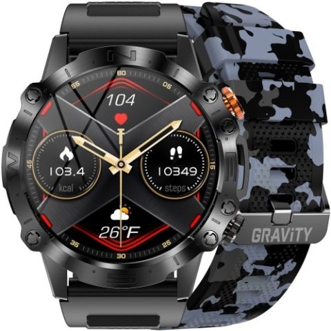 SMARTWATCH MĘSKI GRAVITY GT20-5 - AMOLED, DODATKOWY PASEK (sg024e) SMARTWATCH MĘSKI GRAVITY GT20-5 - AMOLED, DODATKOWY PASEK (sg024e)