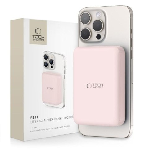 TECH-PROTECT PB11 LIFEMAG MAGSAFE POWER BANK 10000MAH PINK TECH-PROTECT PB11 LIFEMAG MAGSAFE POWER BANK 10000MAH PINK